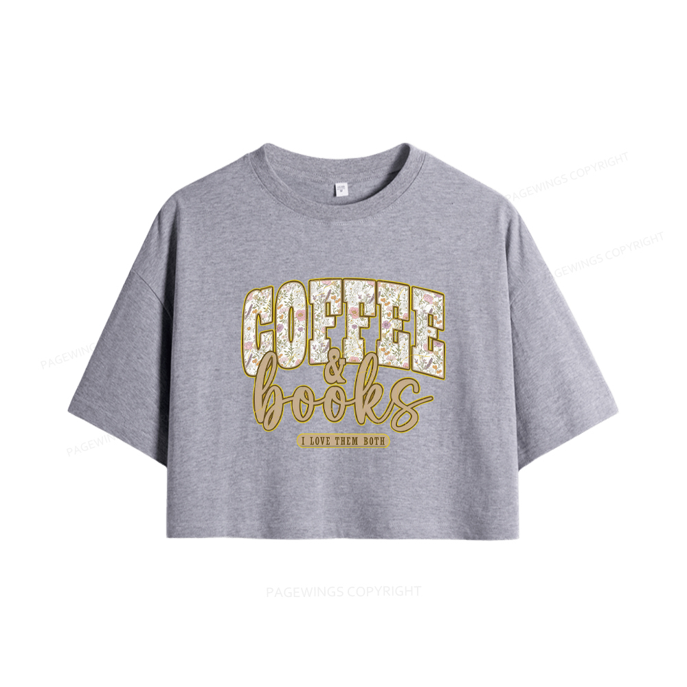 Pagewings Coffee And Books Women Crop Tops