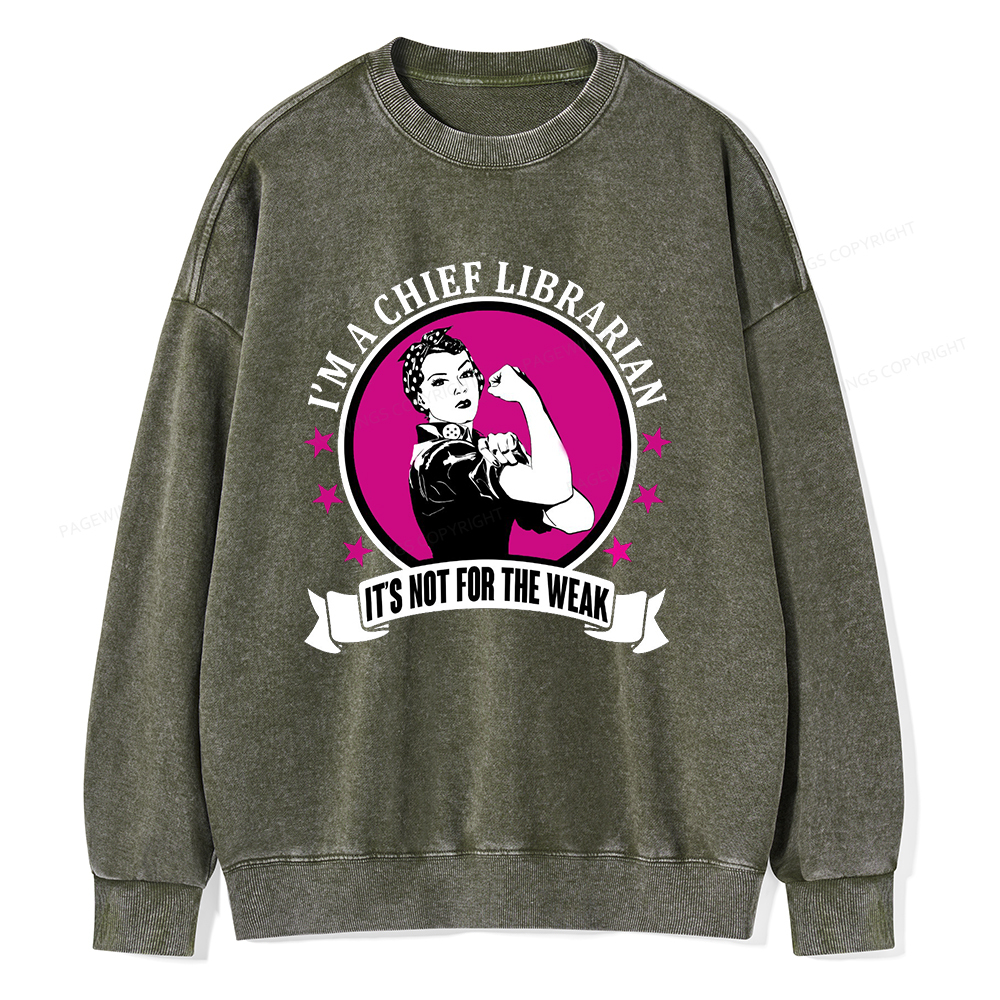 Pagewings Chief Librarian on Women's T-Shirt Unisex Washed Sweatshirt