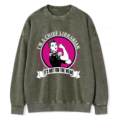 Pagewings Chief Librarian on Women's T-Shirt Unisex Washed Sweatshirt