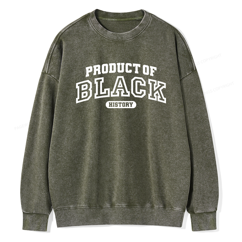 Pagewings Product of Black History Washed Sweatshirt