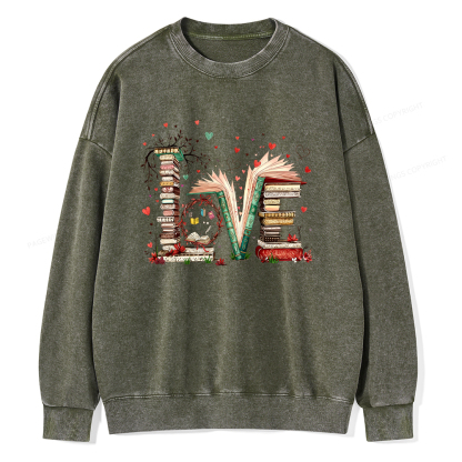 Pagewings Book Lover Washed Sweatshirt