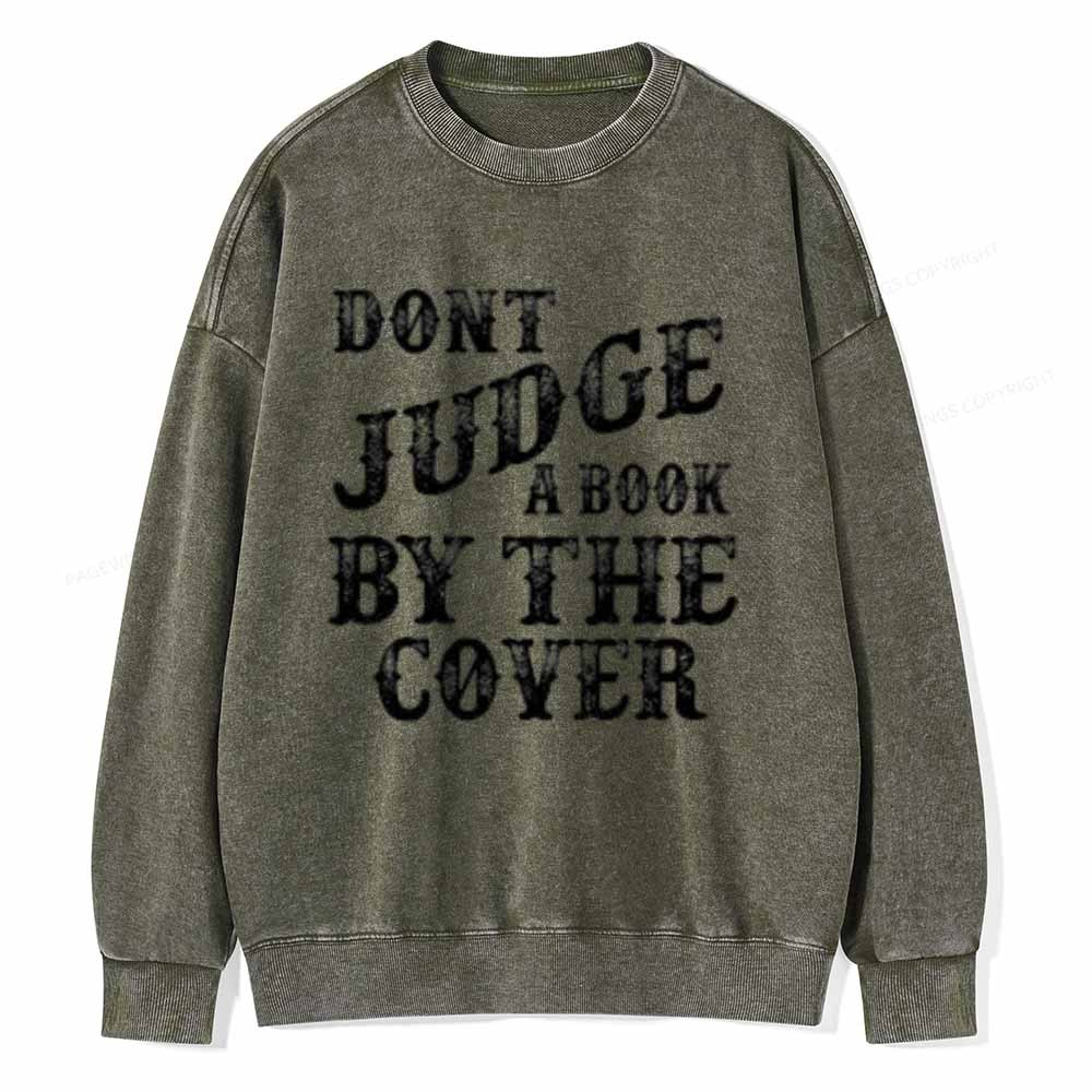 Pagewings Dont Judge a book by the Cover on Unisex Baseball T-Shirt Unisex Washed Sweatshirt