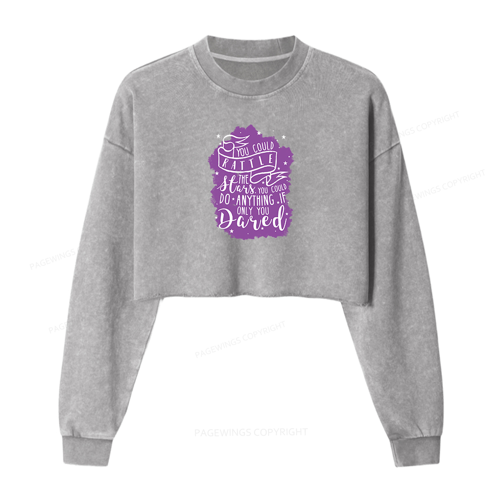 Pagewings  Rattle the Stars Washed Crop Sweatshirt