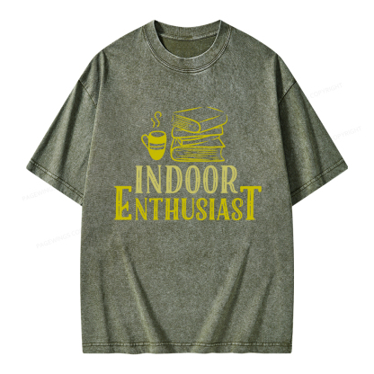 Pagewings Indoor Enthusiast Unisex Washed T-shirt