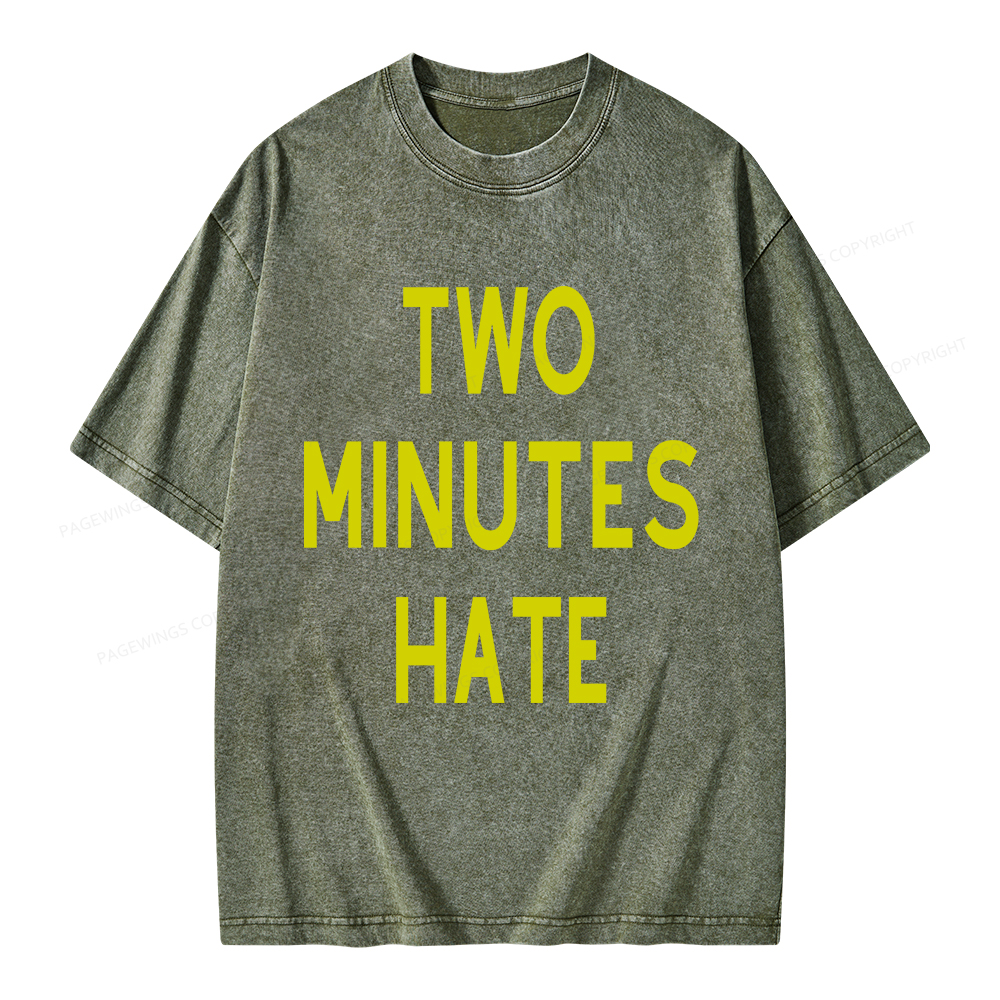 Pagewings Two Minutes Hate From 1984 Unisex Washed T-shirt