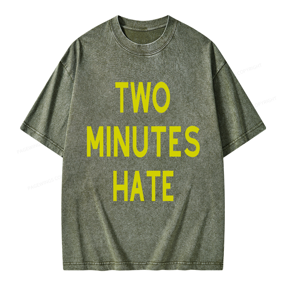 Pagewings Two Minutes Hate From 1984 Unisex Washed T-shirt