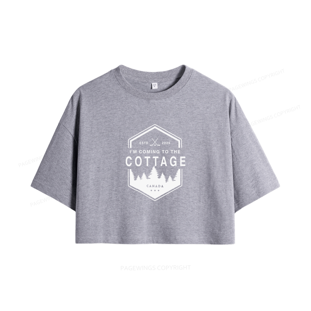 Pagewings Coming To The Cottage Women Crop Tops