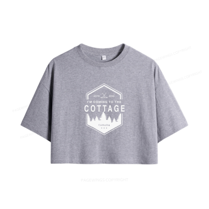 Pagewings Coming To The Cottage Women Crop Tops