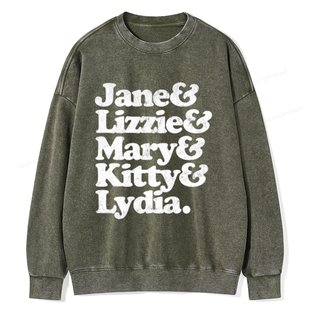 Pagewings Pride and Prejudice Unisex Washed Sweatshirt