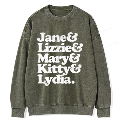 Pagewings Pride and Prejudice Unisex Washed Sweatshirt