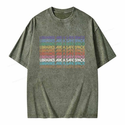 Pagewings Libraries Are For Everyone Unisex Washed T-shirt
