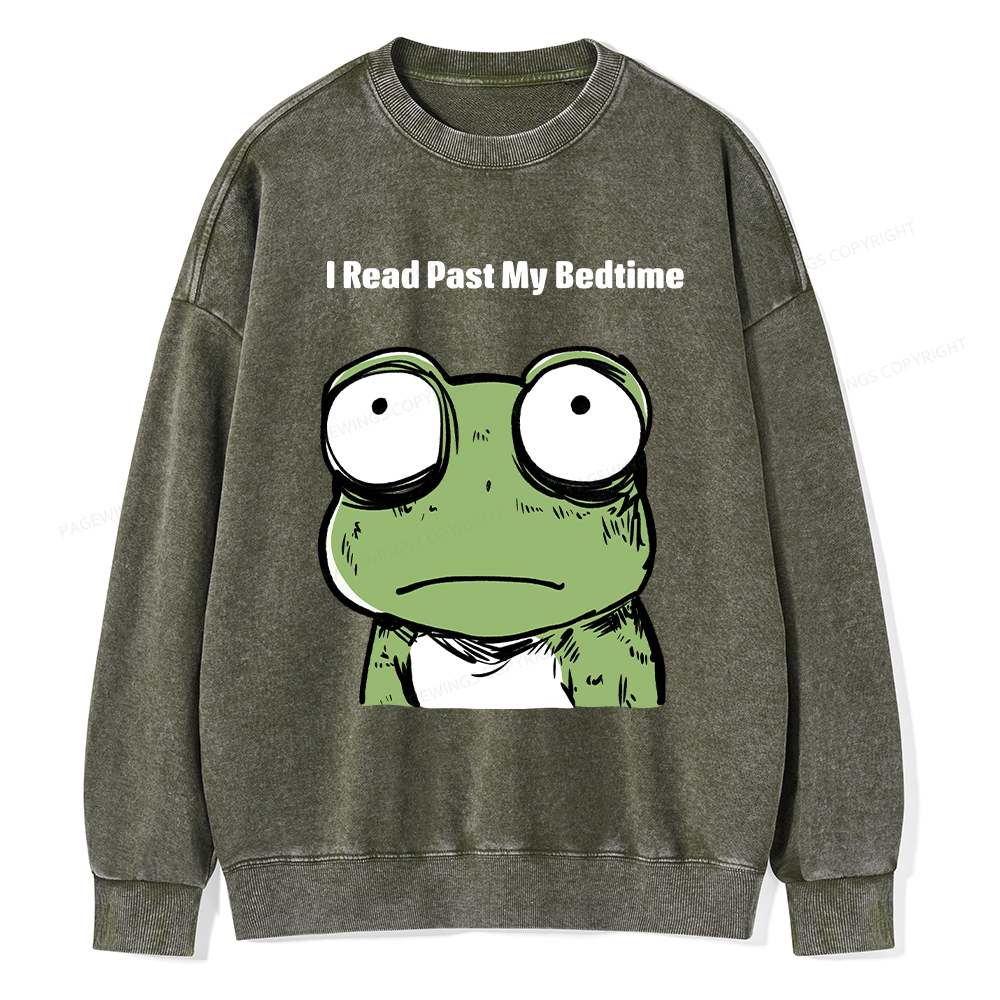 Pagewings I Read Past My Bedtime Washed Sweatshirt