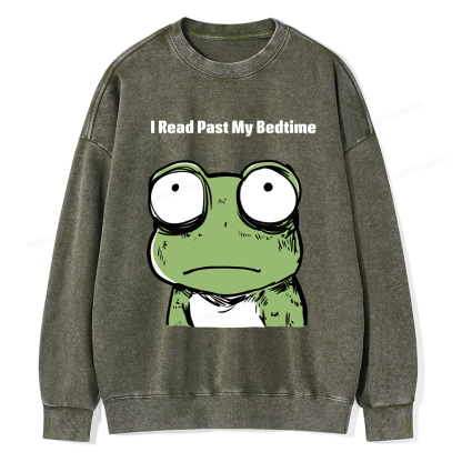 Pagewings I Read Past My Bedtime Washed Sweatshirt