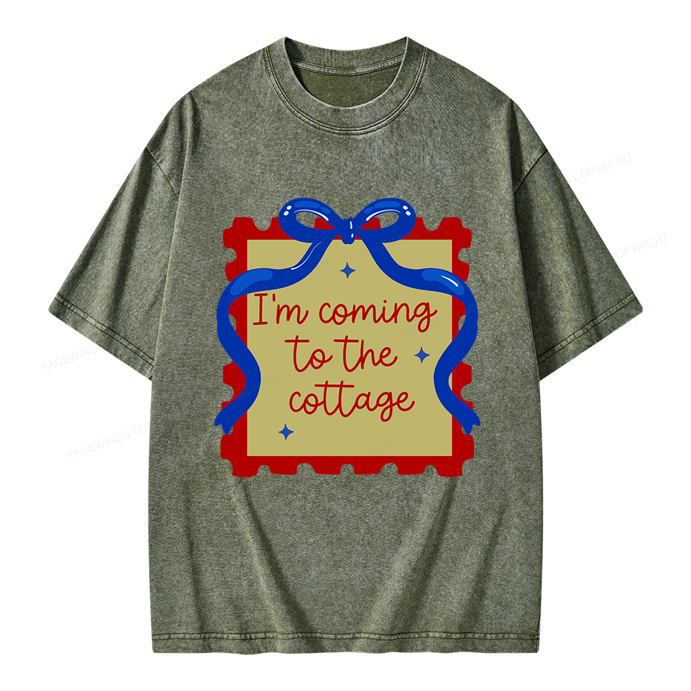 Pagewings I'm Coming To The Cottage Unisex Washed T-shirt