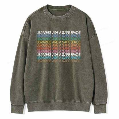 Pagewings Libraries Are For Everyone Unisex Washed Sweatshirt