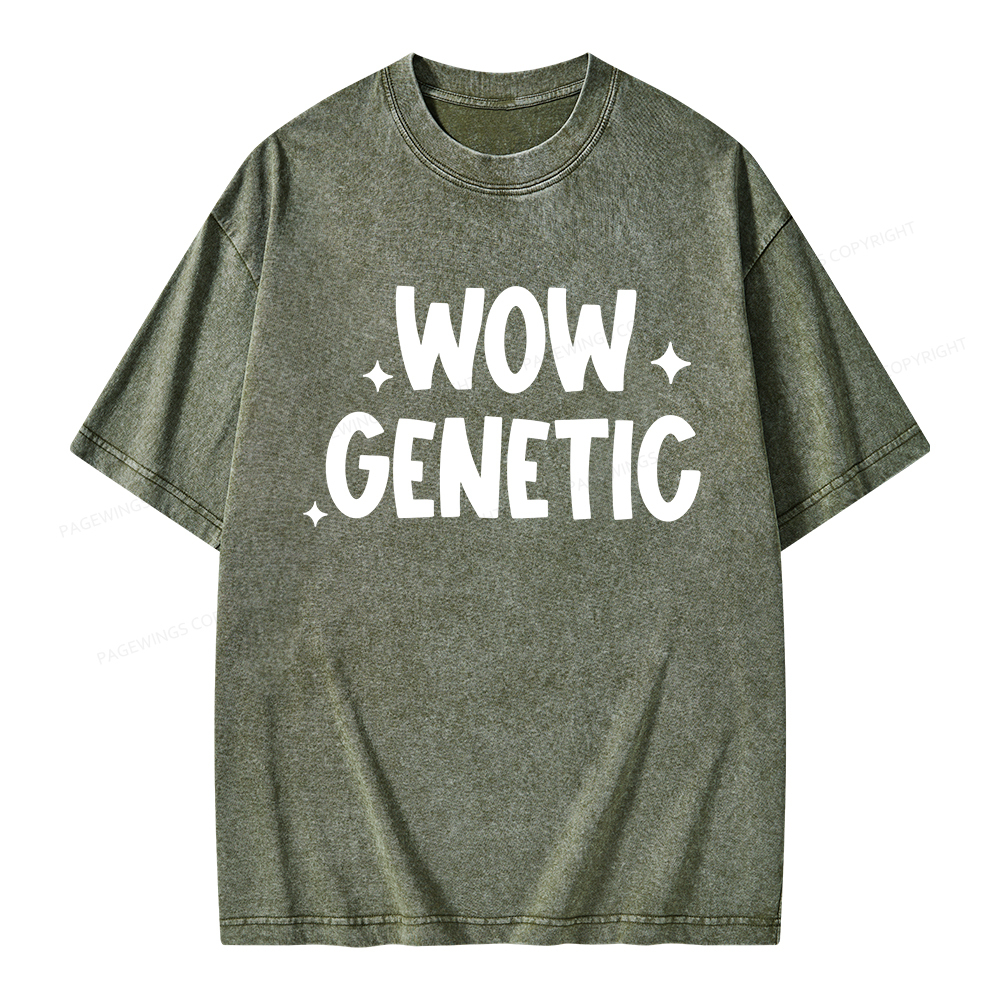 Pagewings Wow Genetic Unisex Washed T-shirt