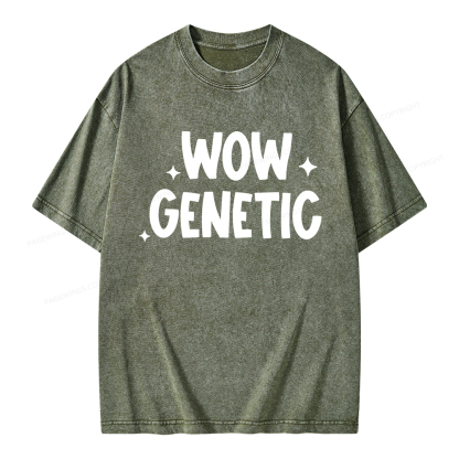 Pagewings Wow Genetic Unisex Washed T-shirt