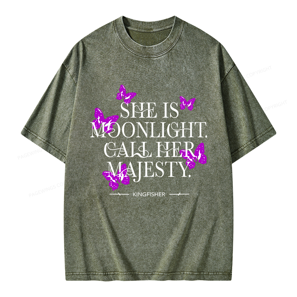 Pagewings She Is Moonlight Unisex Washed T-shirt
