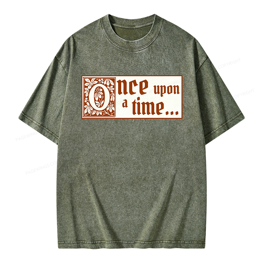 Pagewings Once Upon A Time Unisex Washed T-shirt