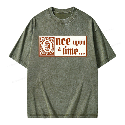 Pagewings Once Upon A Time Unisex Washed T-shirt