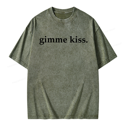 Pagewings Gimme Kiss Unisex Washed T-shirt