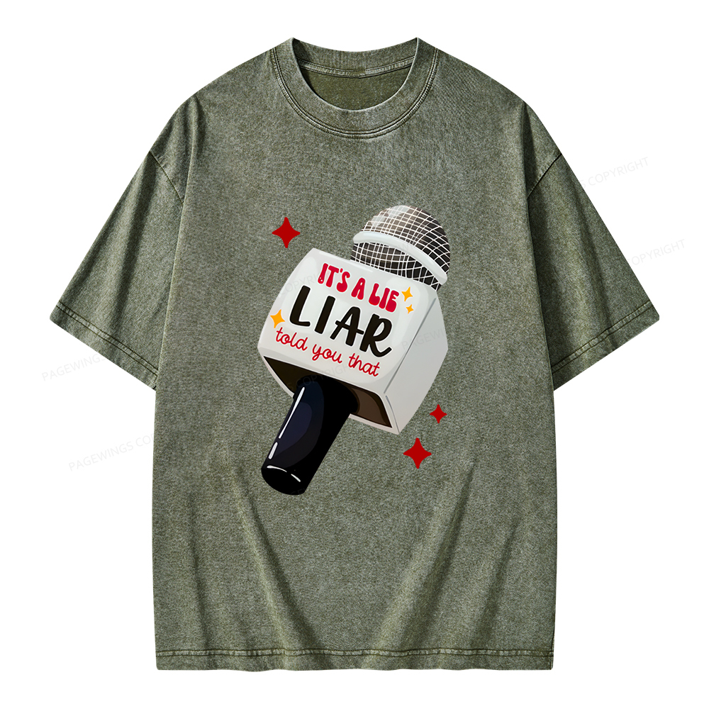 Pagewings It's A Lie Liar Told You That Unisex Washed T-shirt