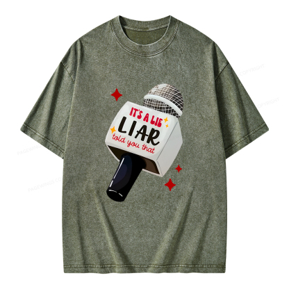 Pagewings It's A Lie Liar Told You That Unisex Washed T-shirt