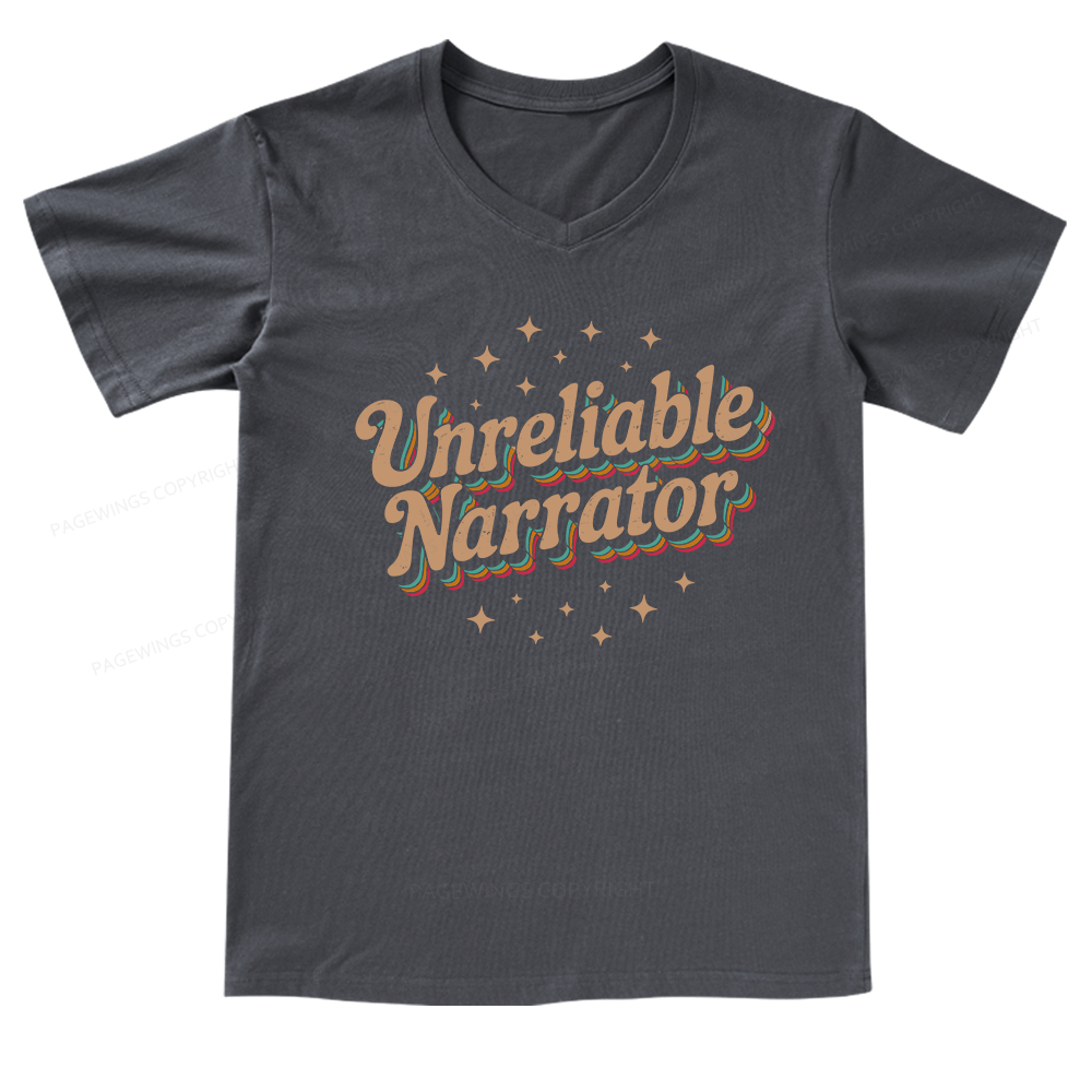 Pagewings Unreliable Narrator V-neck T-shirt