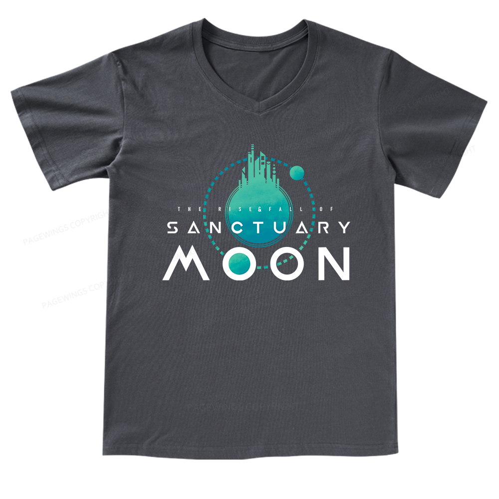 Pagewings Sanctuary Moon V-neck T-shirt