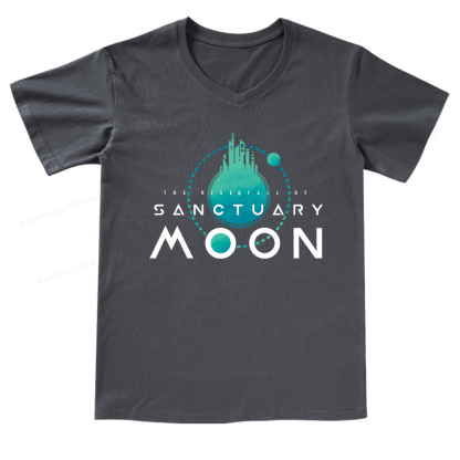 Pagewings Sanctuary Moon V-neck T-shirt