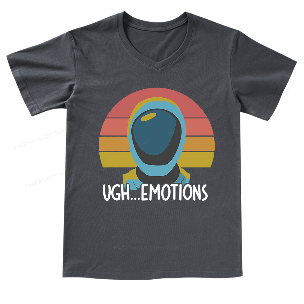 Pagewings Ugh...Emotions V-neck T-shirt
