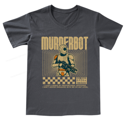 Pagewings Sci-Fiction Robot Hobby V-neck T-shirt