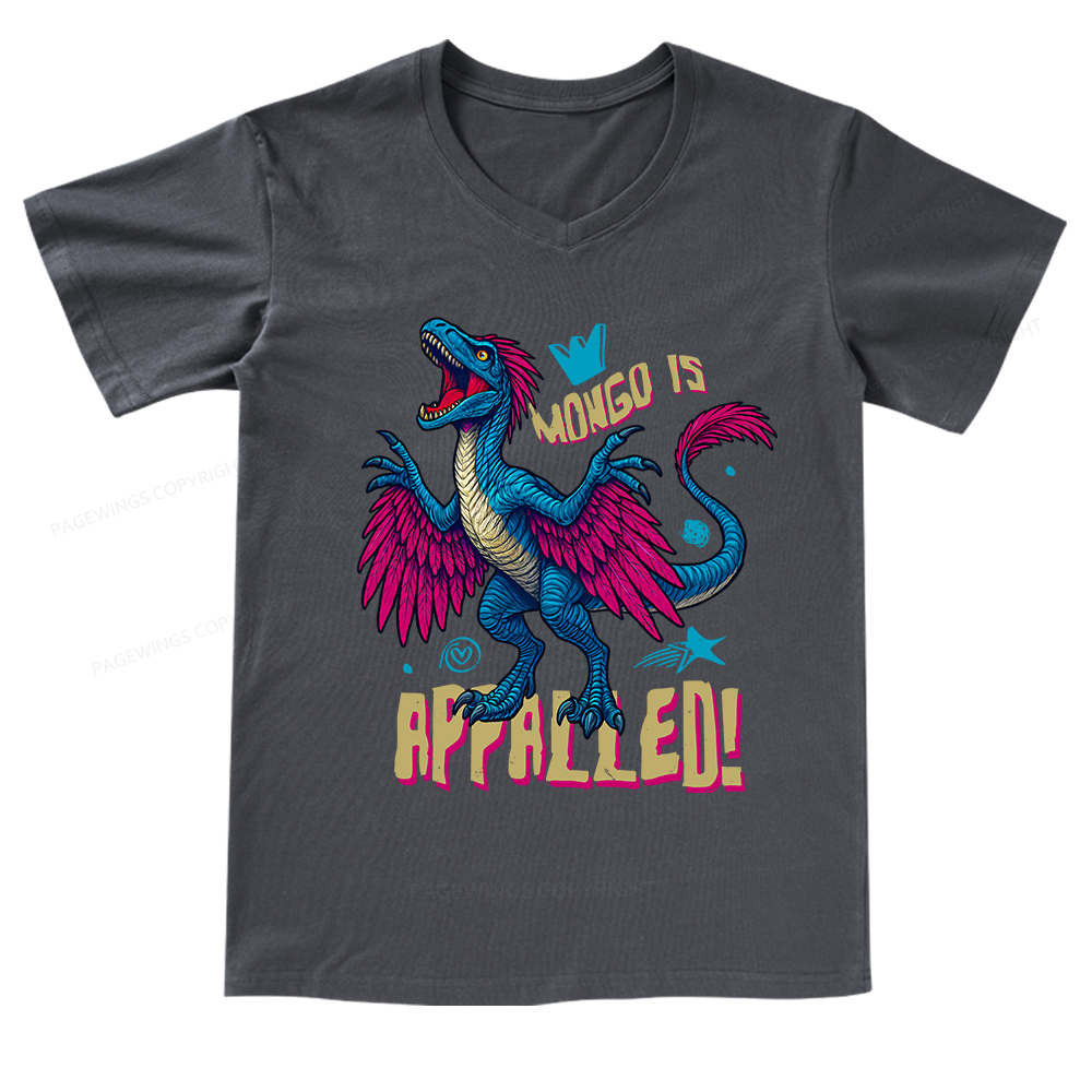 Pagewings Mongo is Appalled V-neck T-shirt