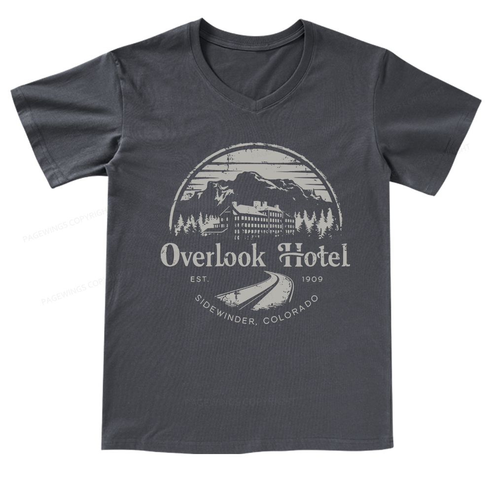 Pagewings Overlook Hotel V-neck T-shirt
