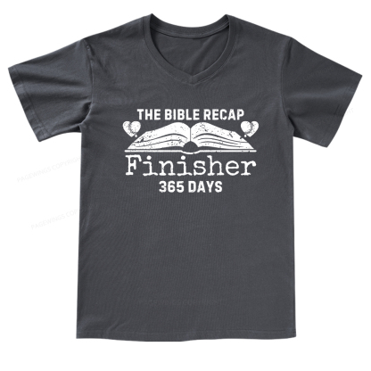 Pagewings The Bible Recap Finisher 365 Days V-neck T-shirt