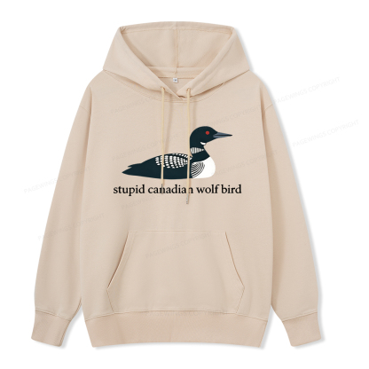 Pagewings Stupid Canadian Wolf Bird Unisex Classic Hoodie