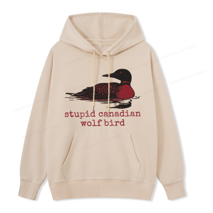 Pagewings Stupid Canadian Wolf Bird Unisex Classic Hoodie