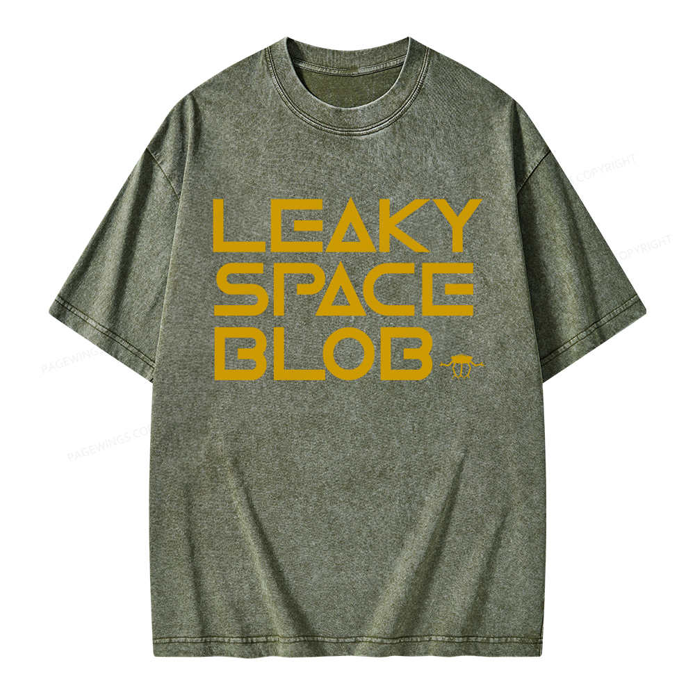 Pagewings Leaky Space Blob Unisex Washed T-shirt