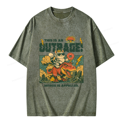 Pagewings This Is An Outrage Unisex Washed T-shirt
