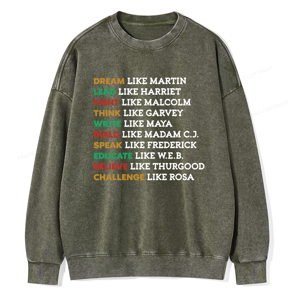 Pagewings Black History Washed Sweatshirt