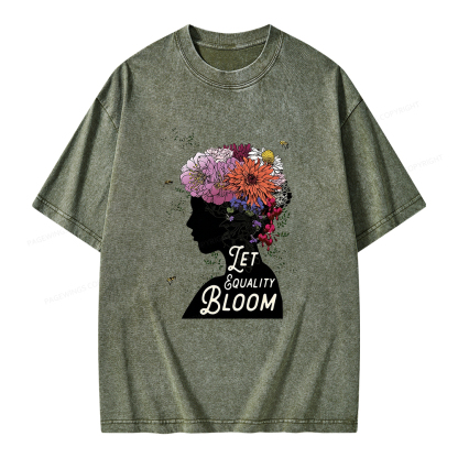 Pagewings Let Equality Bloom Unisex Washed T-shirt