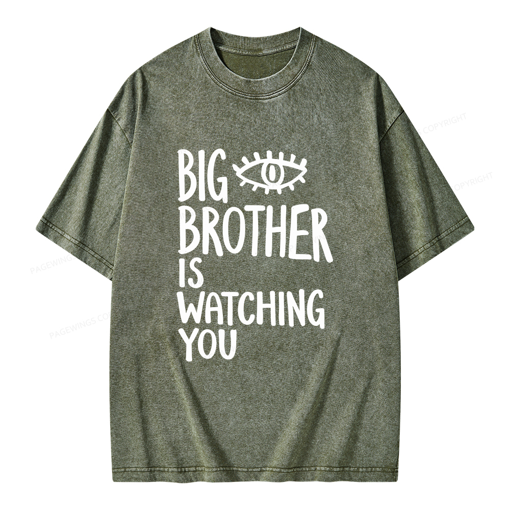 Pagewings Big Brother Is Watching You Unisex Washed T-shirt