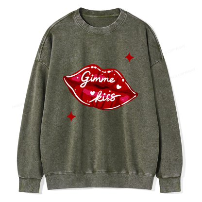 Pagewings Gimme Kiss Washed Sweatshirt