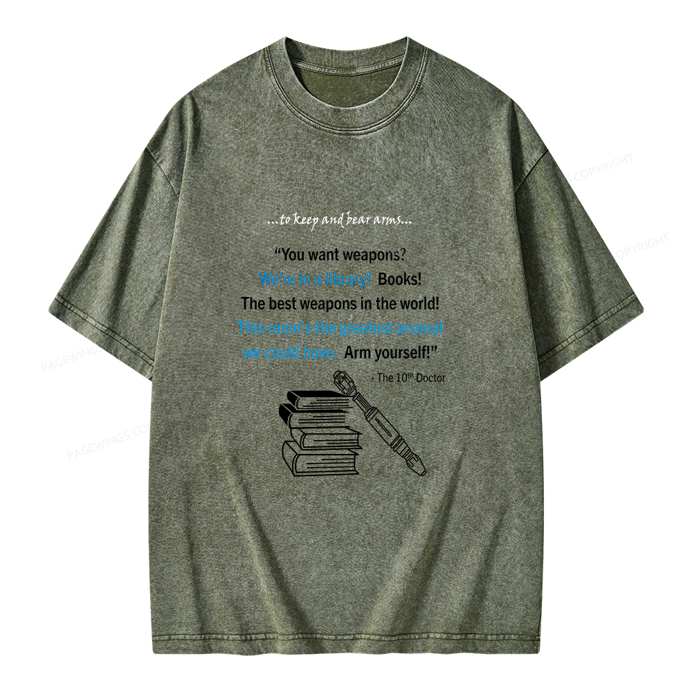 Pagewings We're In A Library Unisex Washed T-shirt