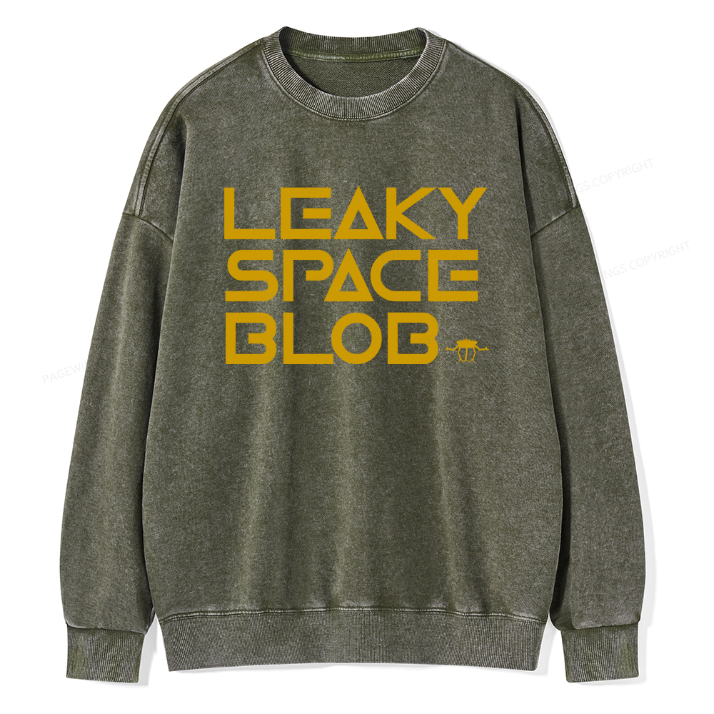 Pagewings Leaky Space Blob Washed Sweatshirt