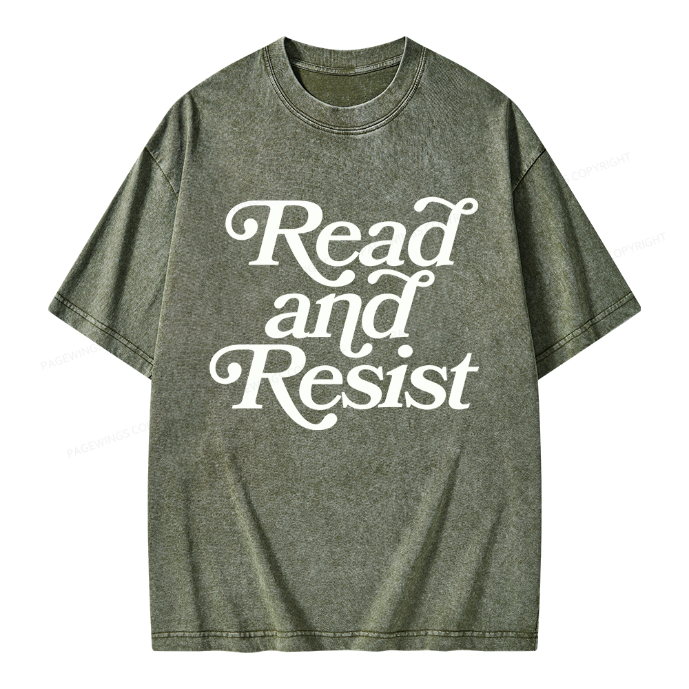 Pagewings Read and Resist  Unisex Washed T-shirt