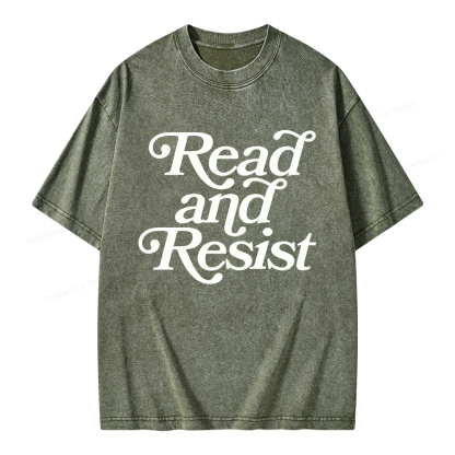 Pagewings Read and Resist  Unisex Washed T-shirt