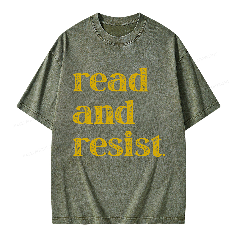 Pagewings Read And Resist Unisex Washed T-shirt