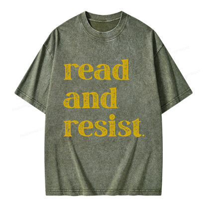 Pagewings Read And Resist Unisex Washed T-shirt