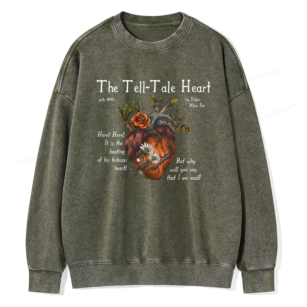 Pagewings Tale Heart Washed Sweatshirt